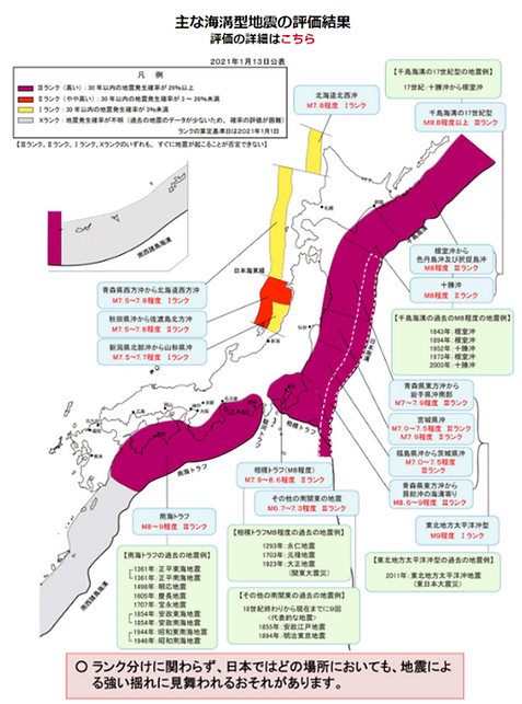 海溝型 活断層型地震の評価